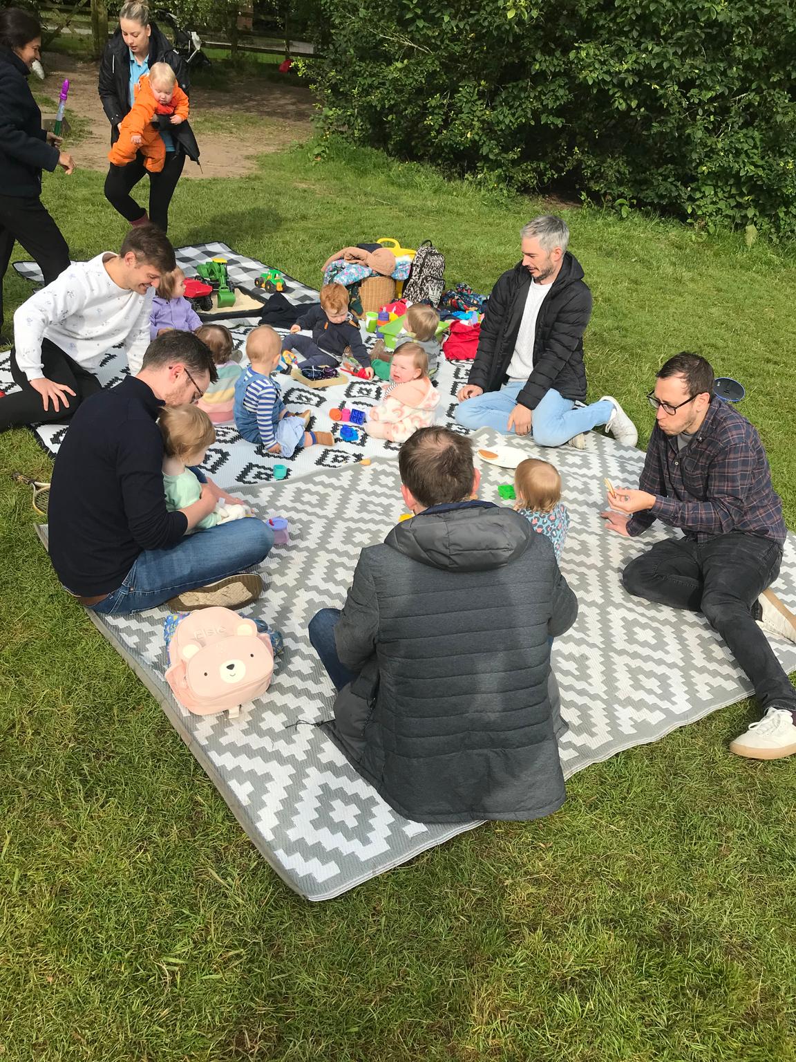Our picnic in the paddock!